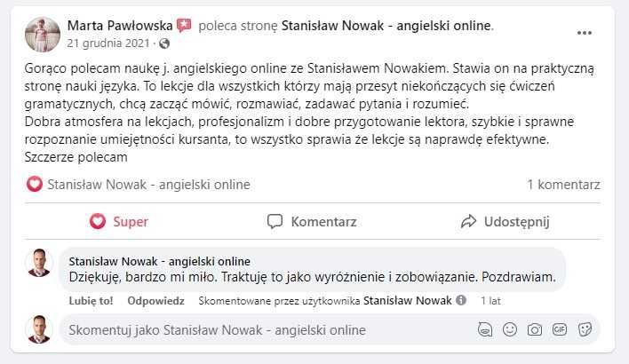 Angielski online – autor 6 książek po angielsku (korepetycje)