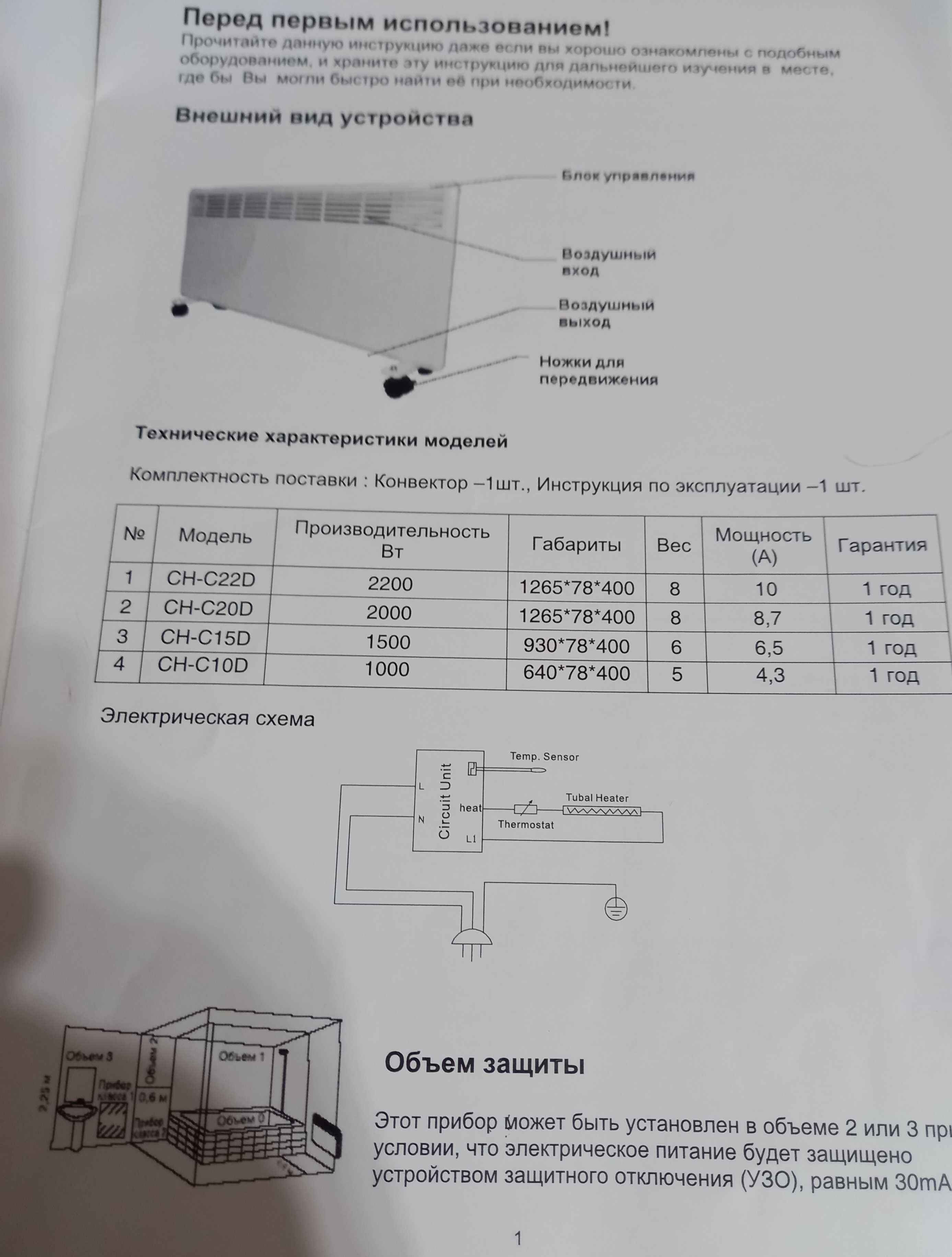 Конвектор електричний