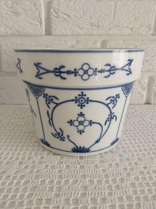 Wzór słomkowy porcelanowa doniczka/osłonka.