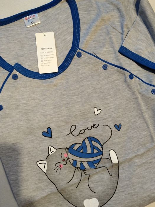 XL 42 Koszula poporodowa piżama do szpitala porodu karmienia odpinana