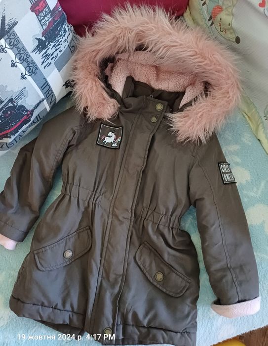 Модна парка для дівчинки 3-4 роки  осінь-зима