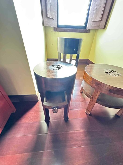 Conjunto de 3 mesas de apoio (cama/sala)