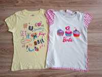 2 x Bluzka koszulka t-shirt Barbie rozm. 110/116