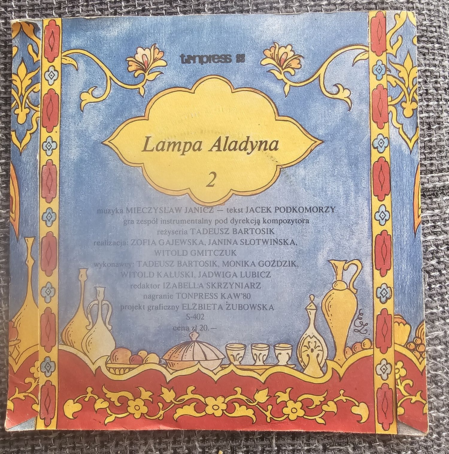 Lampa Aladyna, bajka dla dzieci, 2x winyl 7"