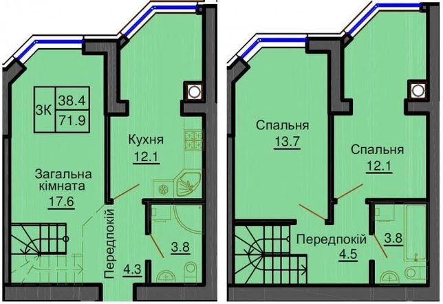 Продам 2 рівневу квартиру в готовому будинку ЖК»Софія Нова»