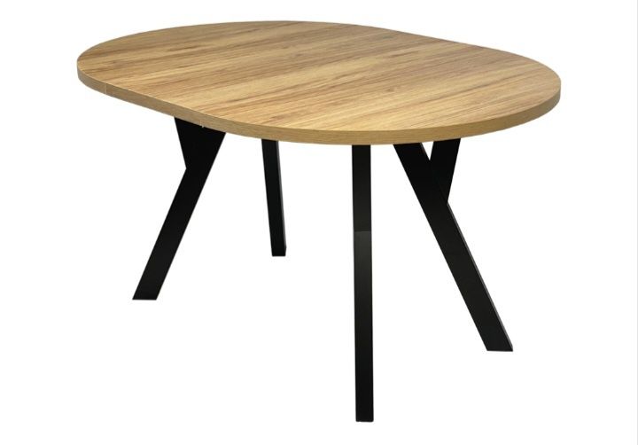 Stół okrągły 100+40 + 4 krzesła tapicerowane Maja 2