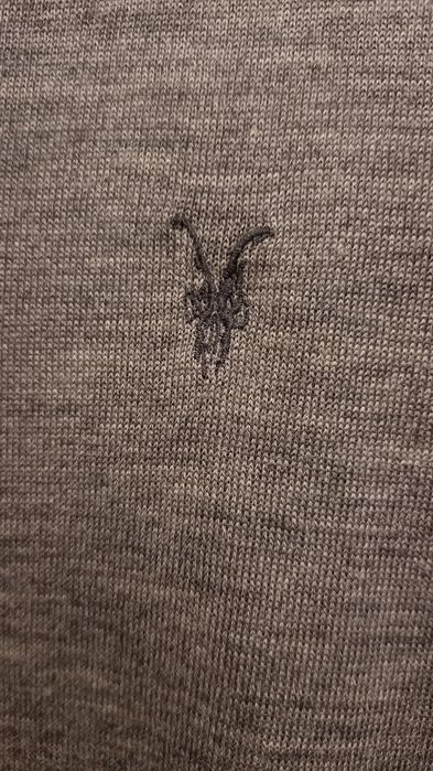 AllSaints  Brytyjski męski sweter / bluza z wełny merynosów, Roz. S/M