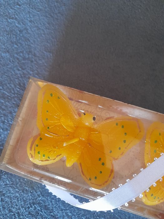 Velas em forma de borboleta