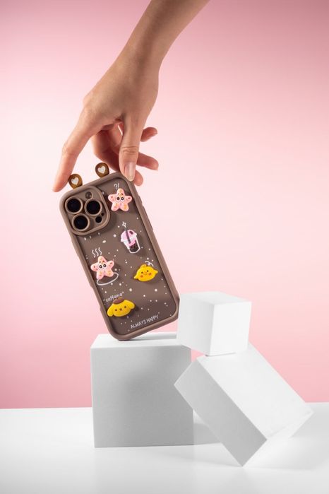 Акція! Мультяшний чохол з вушками кексик кава чехол кекс кофе Samsung