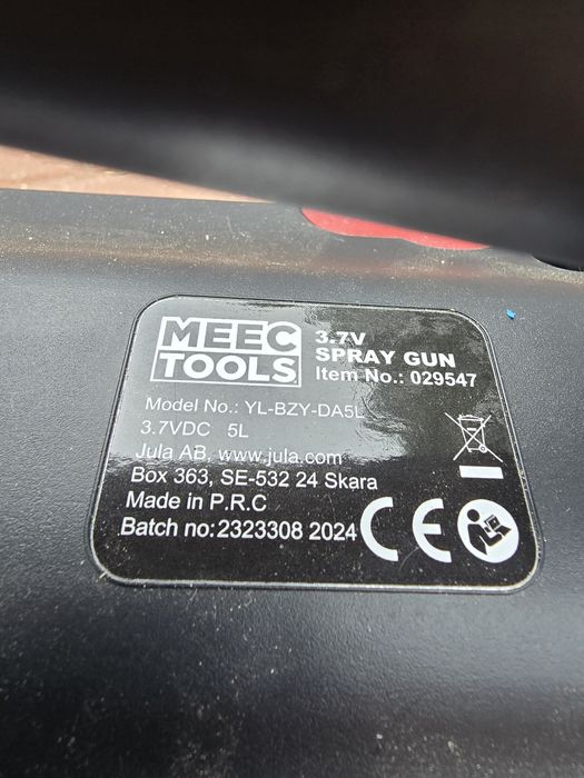 Opryskiwacz ciśnieniowy MeecTools 5l 3.7V