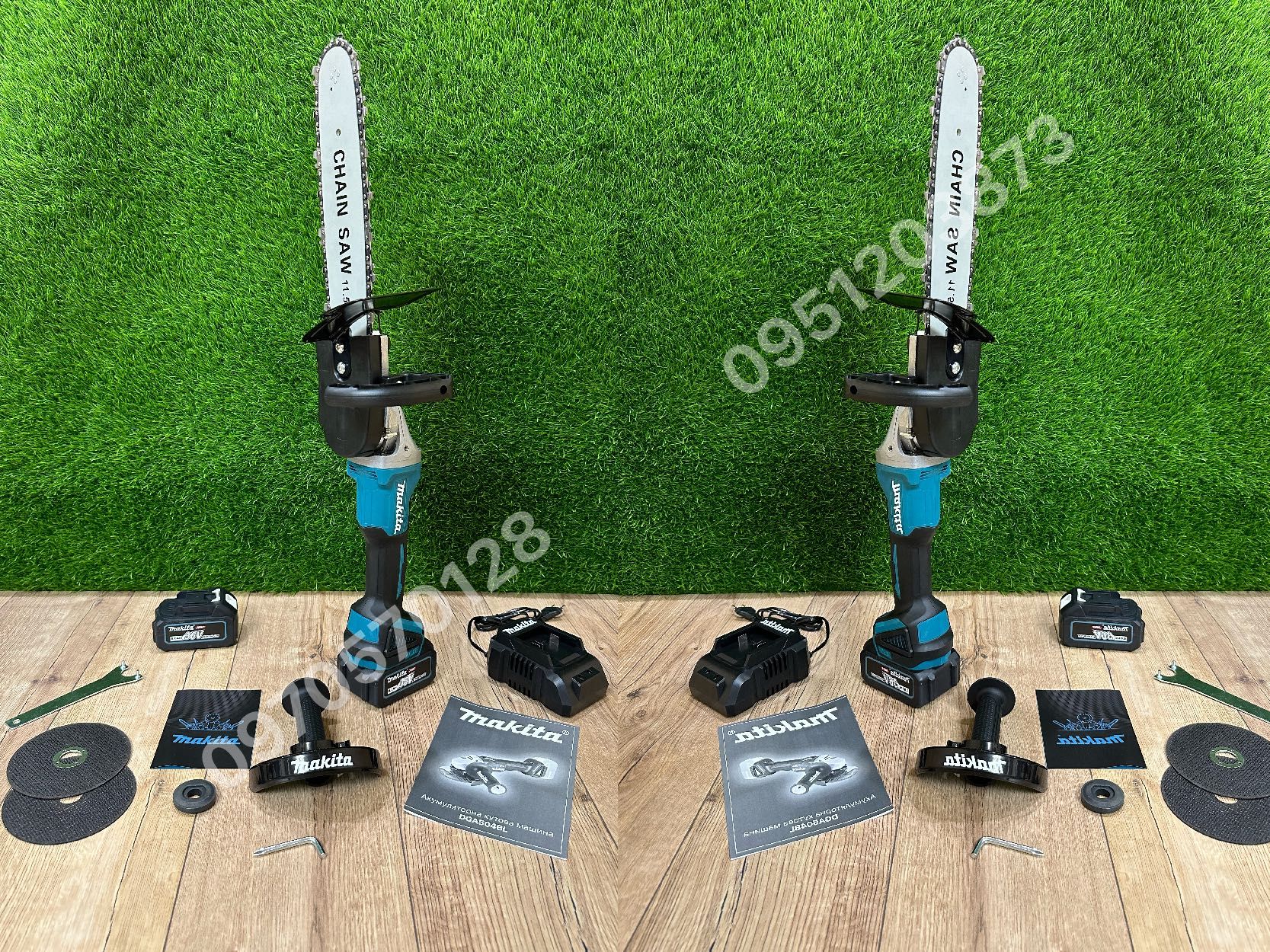 Аккумуляторная болгарка Makita DGA504 с АКБ 36V 8Ah + насадка Spektr