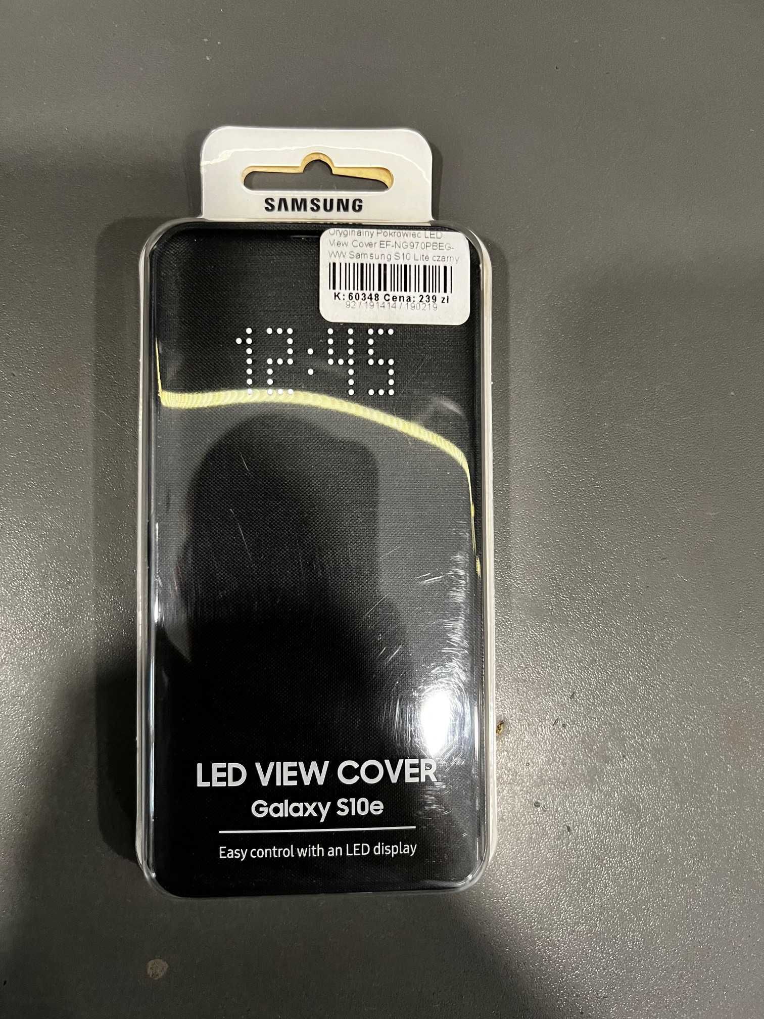 Oryginalne Etui Led View Cover Samsung S10e SM-G970 Black