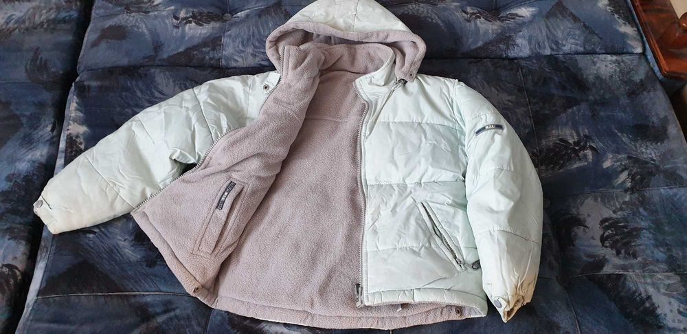 Kurtka ocieplana zimowa dwustronna uniwersalna 134/140 cm