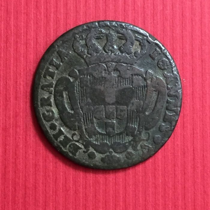 moeda 10 (X) réis 1732 - D. João V - (1706 : 1750)-cobre