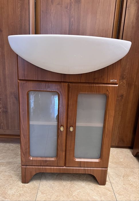 Szafka podumywalkowa 50 cm Cersanit SEVILLA S507-035 orzech+ umywalka