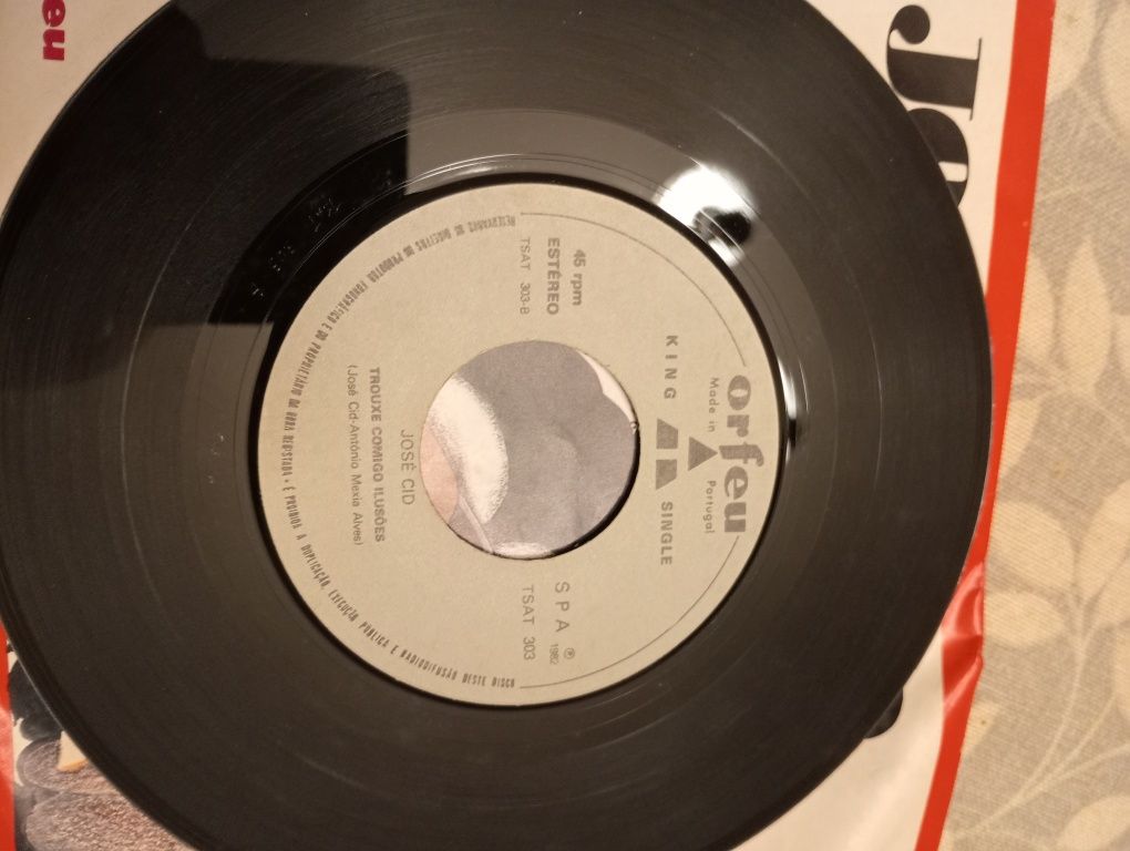 Vinil 7 pol de José Cid c/Como o macaco gosta da banana eu gosto de ti