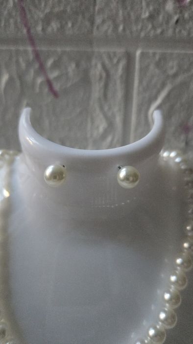 Ślubny Komplet Biżuterii Perły