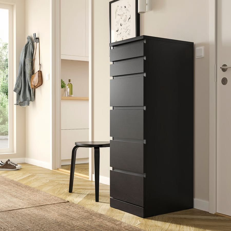 Comoda IKEA MALM 6 Gavetas + Espelho — Estado Impecável