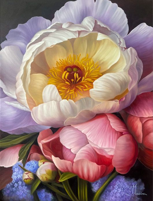 Картина пион півонія квіти