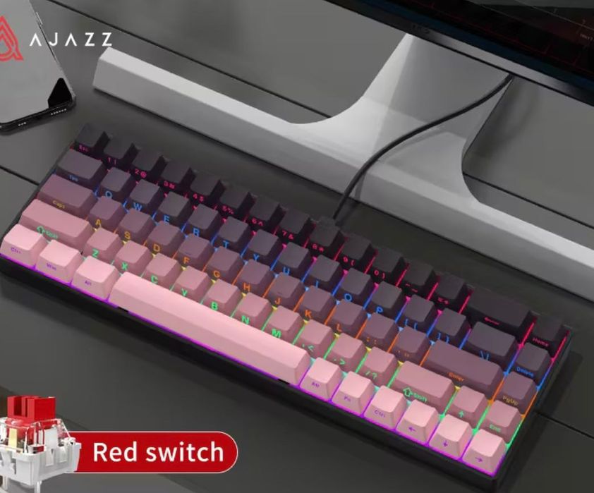 AJAZZ AK680 Компактна, дротова клавіатура з RGB підсвічуванням