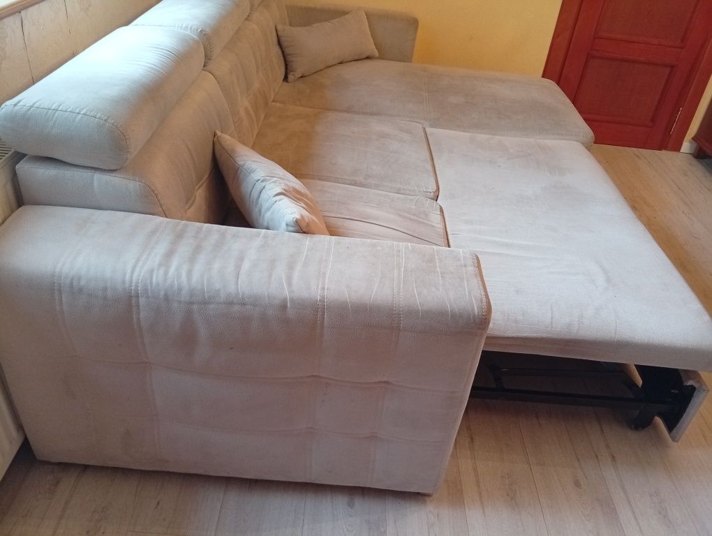 Narożnik rozkładany popielaty