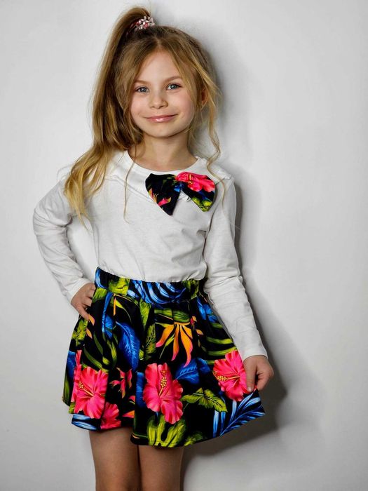 Dziecięca spódniczka w KWIATY na Gumce 74/80 9-12 miesięcy NOWA