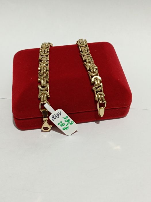 Złota bransoletka splot Królewski Euro dł.21cm, złoto próby 585