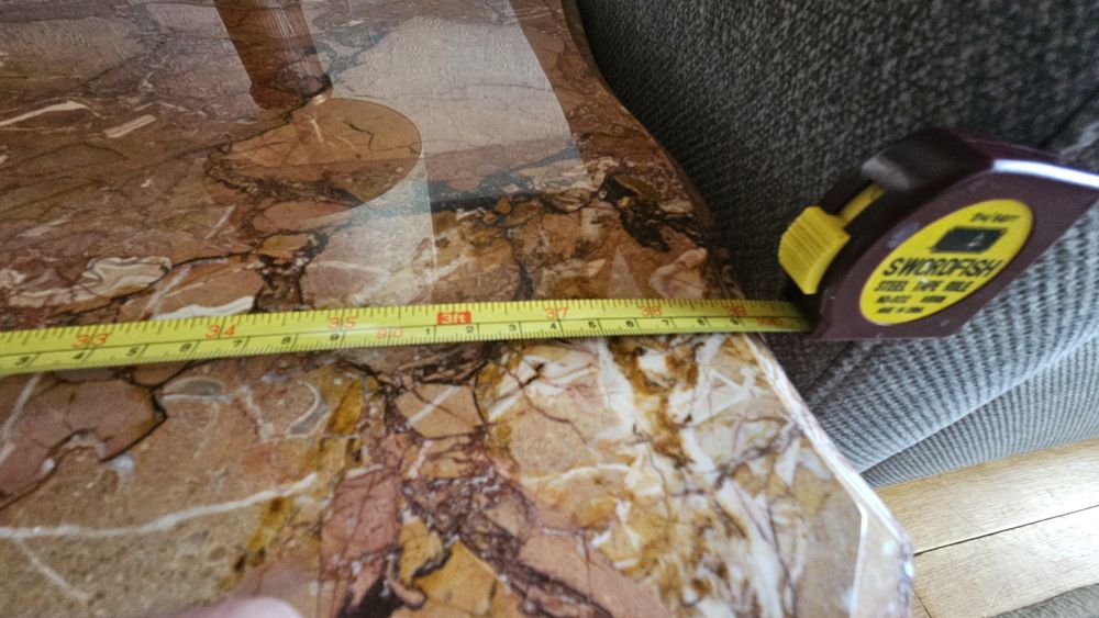 Stolik kawowy marmurowy Breccia Pernice styl Ludwik XV 100x100