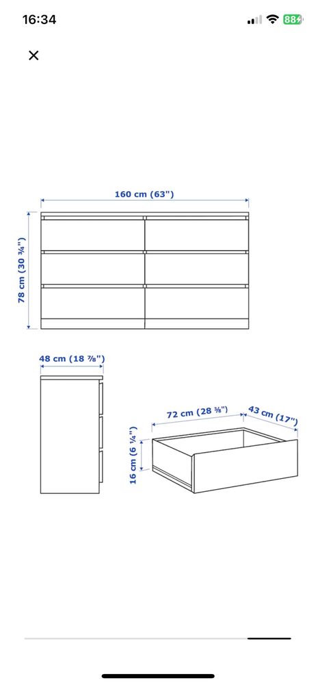 Komoda duża IKEA MALM