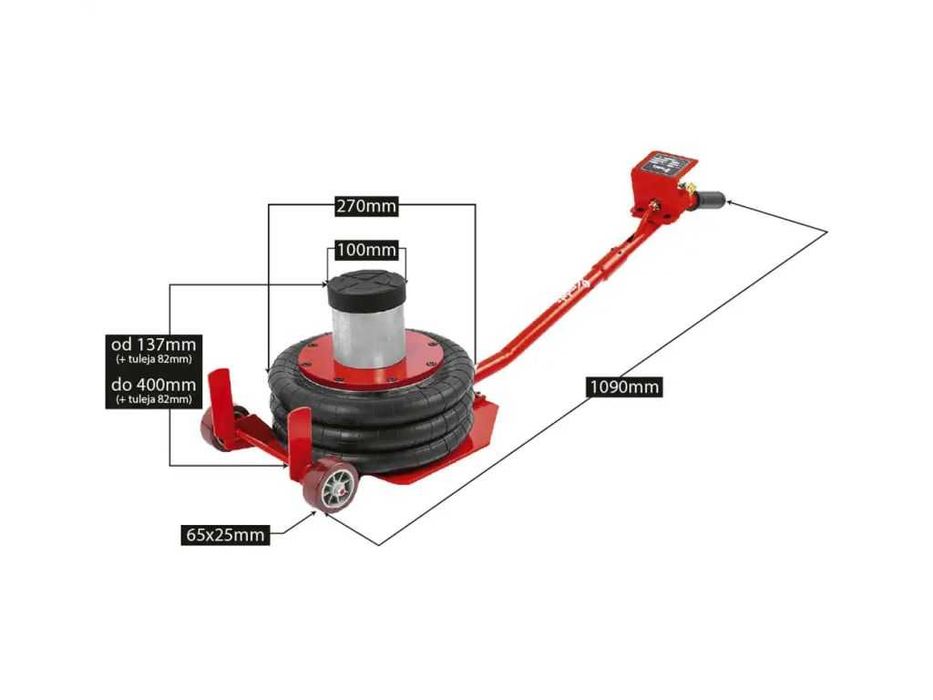 Домкрат пневматичний - REDATS 3T LS-230 пневматический