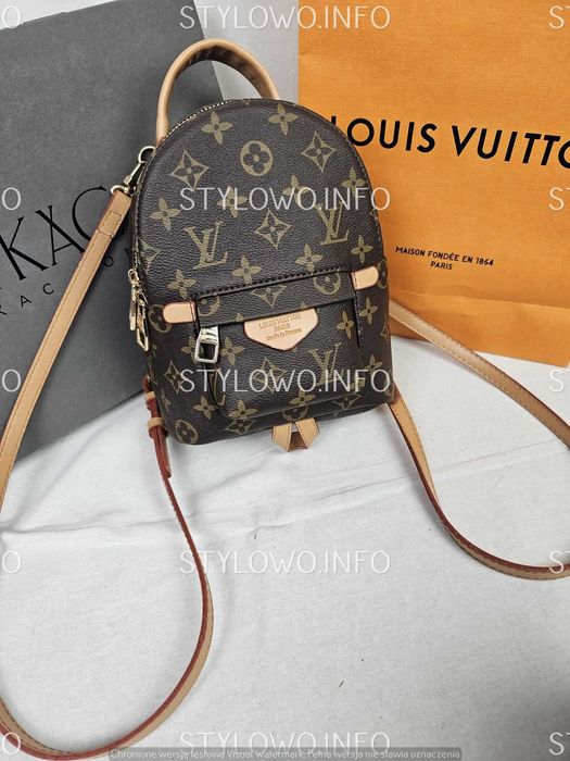 Torba plecak Louis Vuitton nowość brazowy plecaczek mini damski nowość