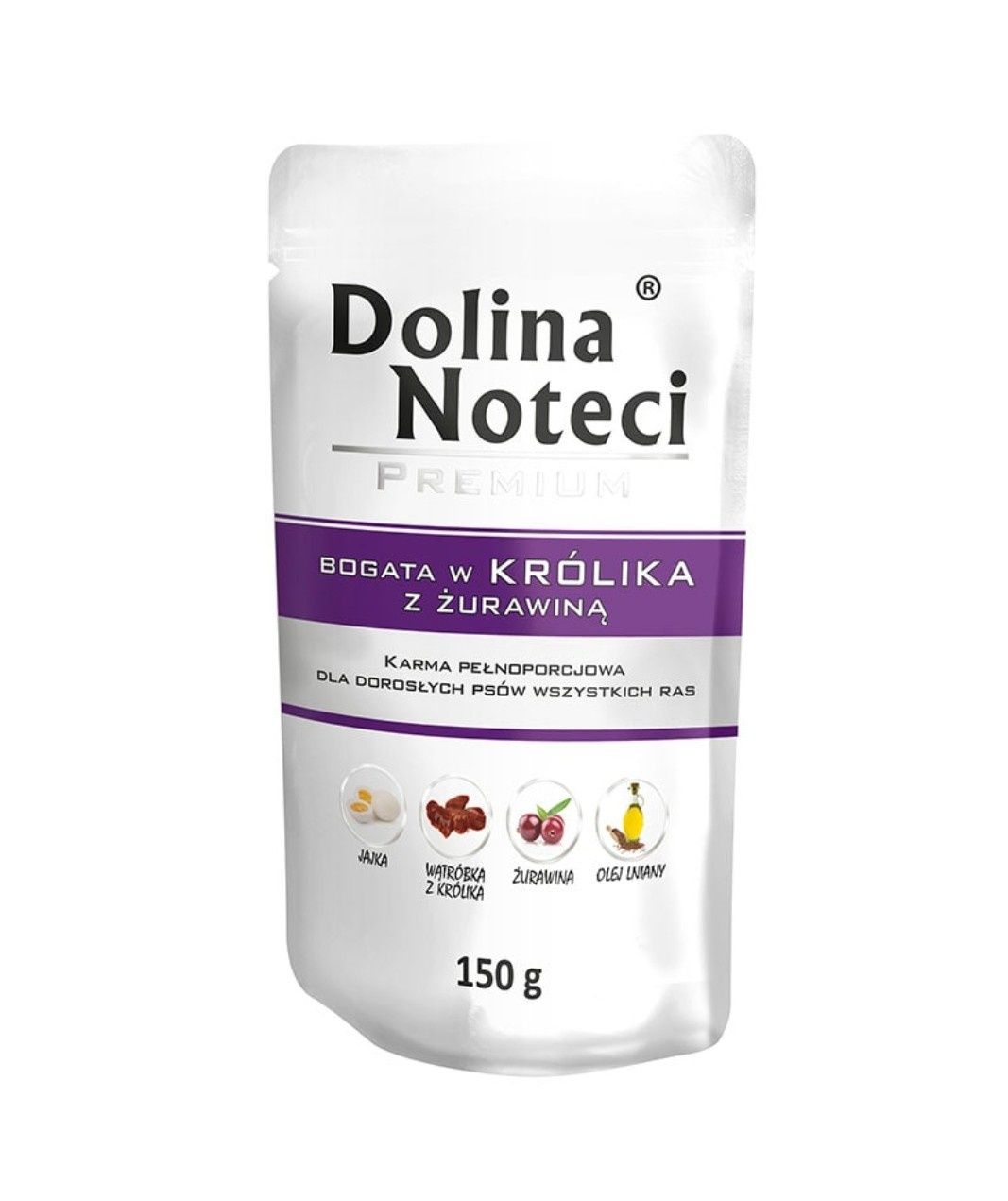 Dolina Noteci Premium bogata w królika z żurawiną saszetka 150g x 12sz