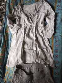Koszula do karmienia, piżama ciążowa C&A rozmiar xs, użyta przeze mnie
