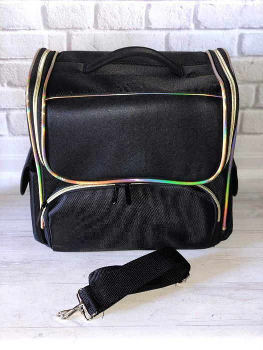 Сумка мастера бьюти- кейс съемные перегородками  косметичками эко кожа