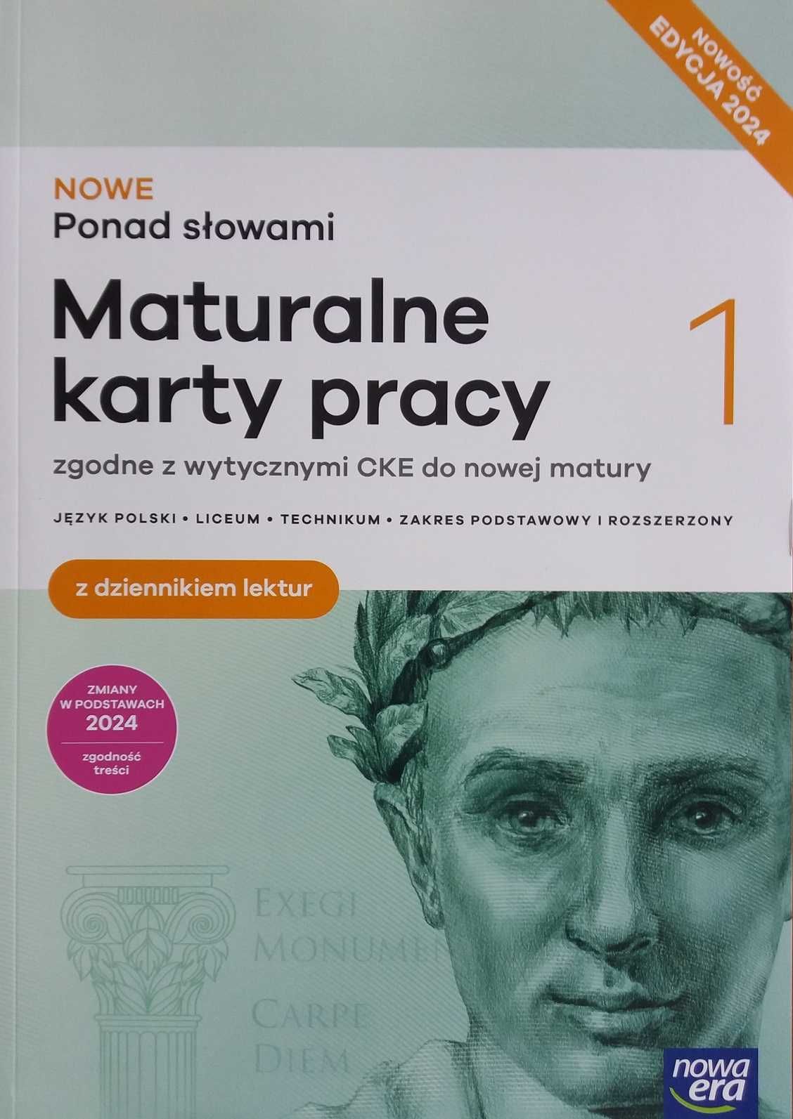 J. Polski 1/1 Nowe Ponad słowami Maturalne karty pracy Nowa Era