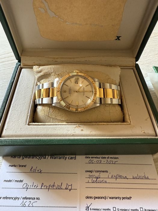 Rolex Turn O Graph 1625 Datejust stal zloto z pudelkiem