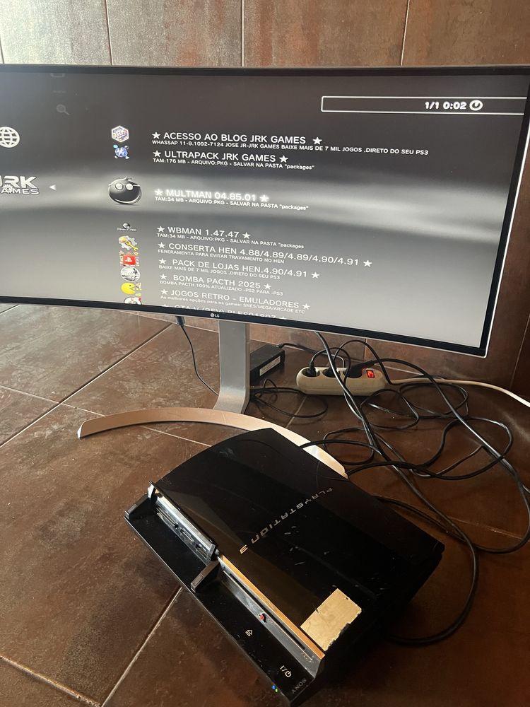 Ps3 fat endisao especial com cabos sem comando
