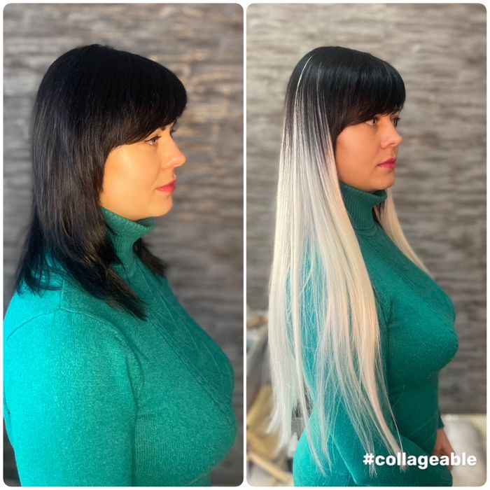 Капсульное наращивание натуральных/термоволос.