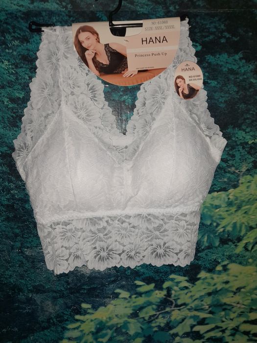 Top , staniczek koronkowy biały