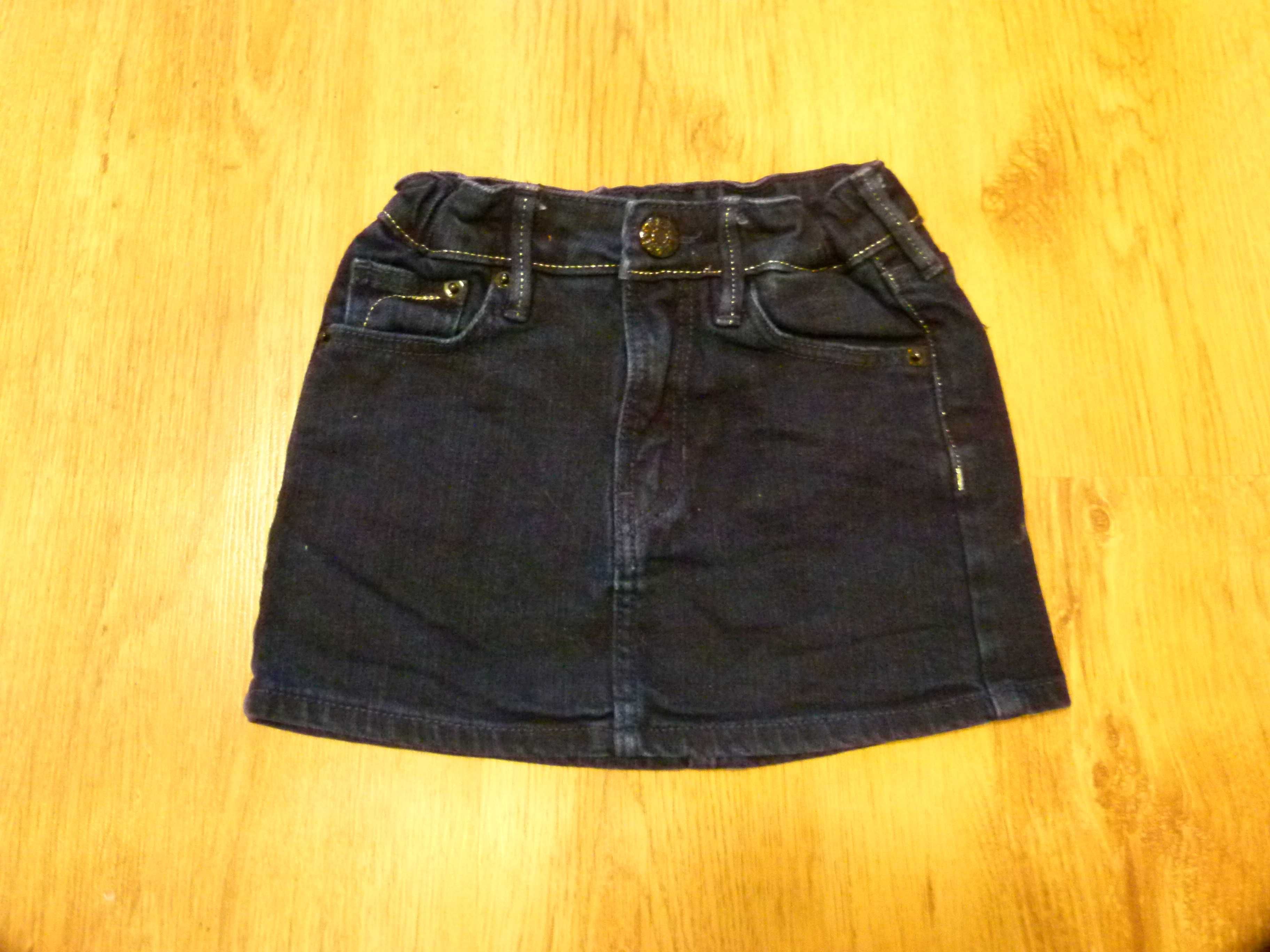 rozm 98 H&M spódniczka jeans ciemny kolor