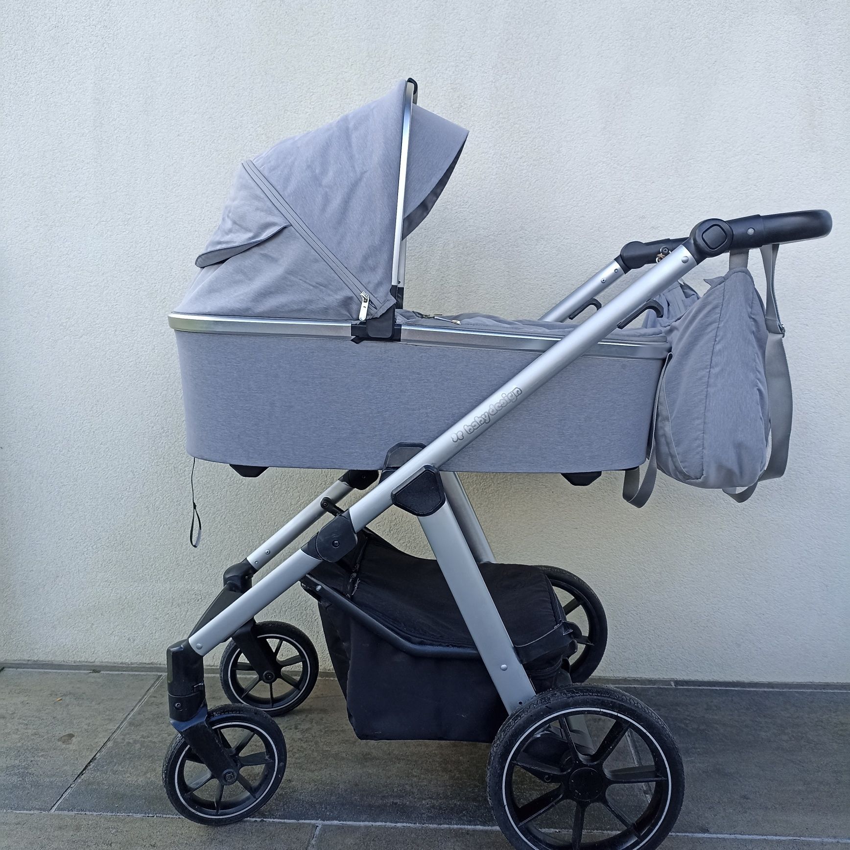 Wózek 3/1 babydesign bueno szary  z fotelikiem cybex