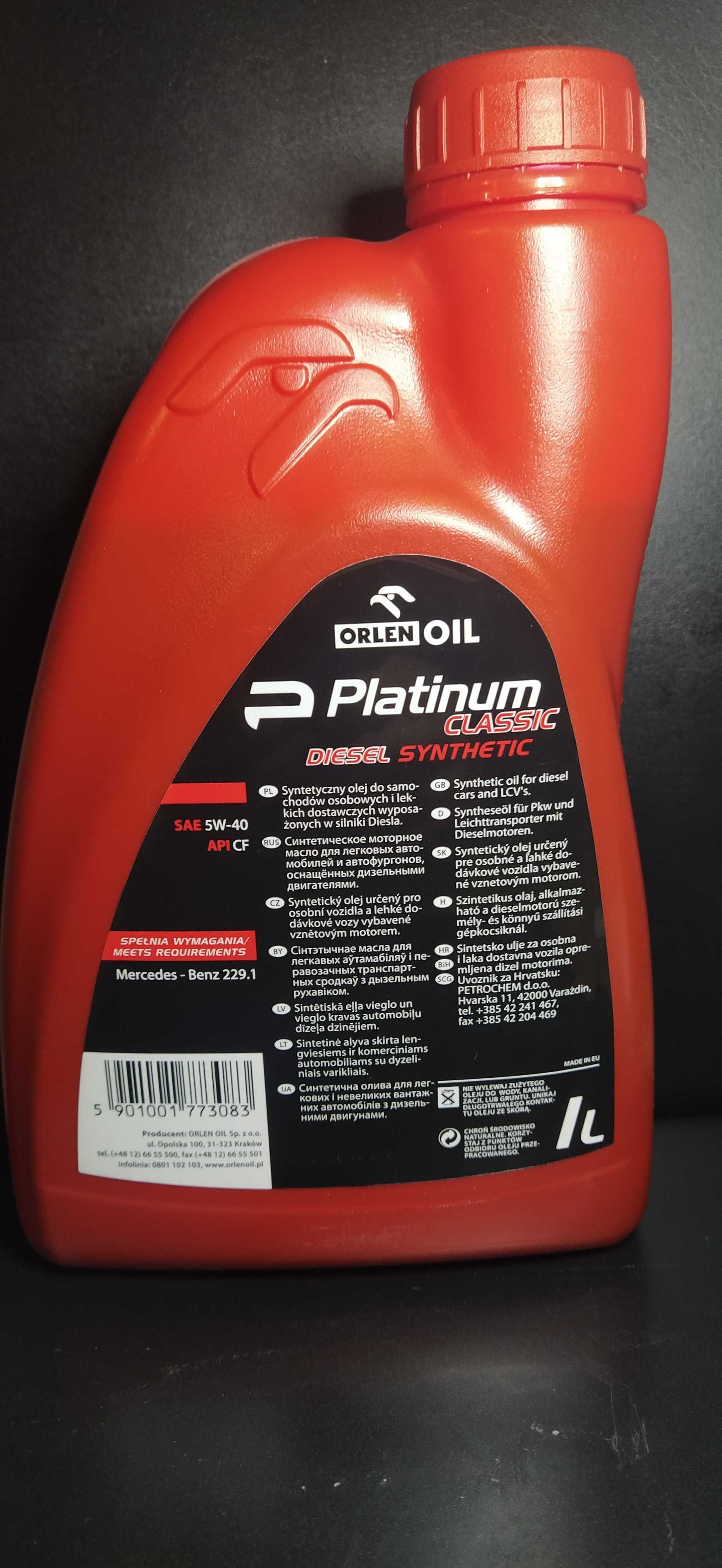 Олива моторна синтетична Platinum Classic diesel Synthetic 5W-40