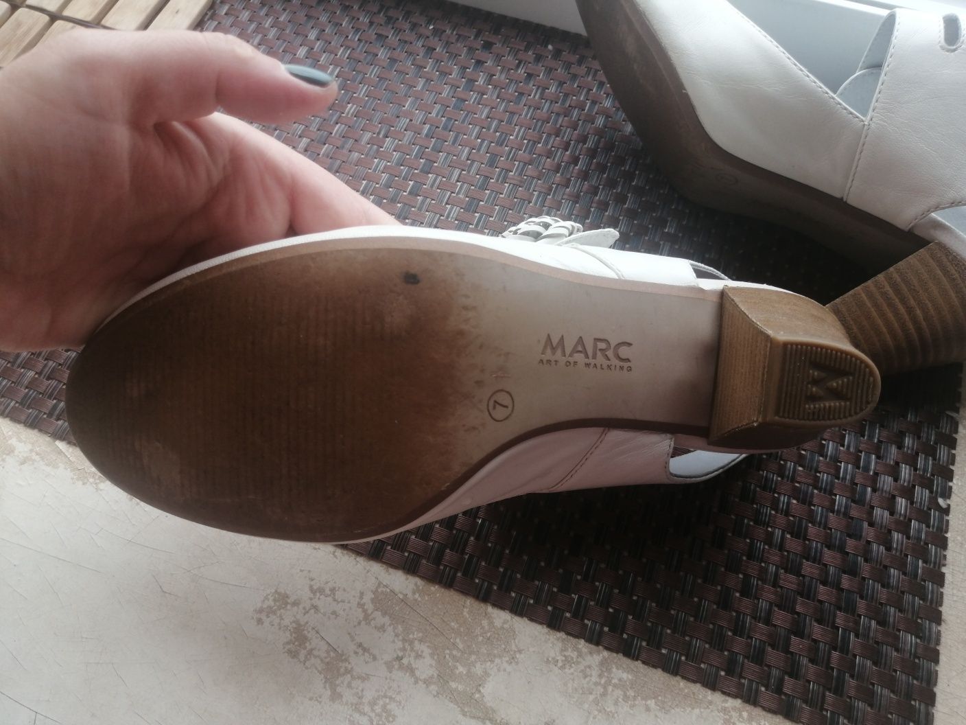Белые кожаные женские туфли Marco 39-40 р. (6)