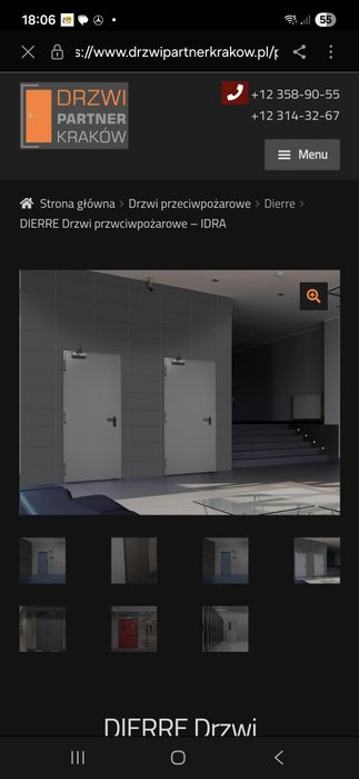 Drzwi przeciwpożarowe EI60 DIERRE
