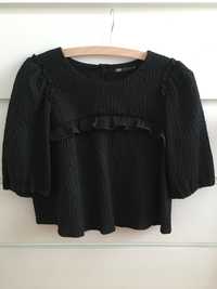 Czarna bluzka Zara z guzikami rozmiar L