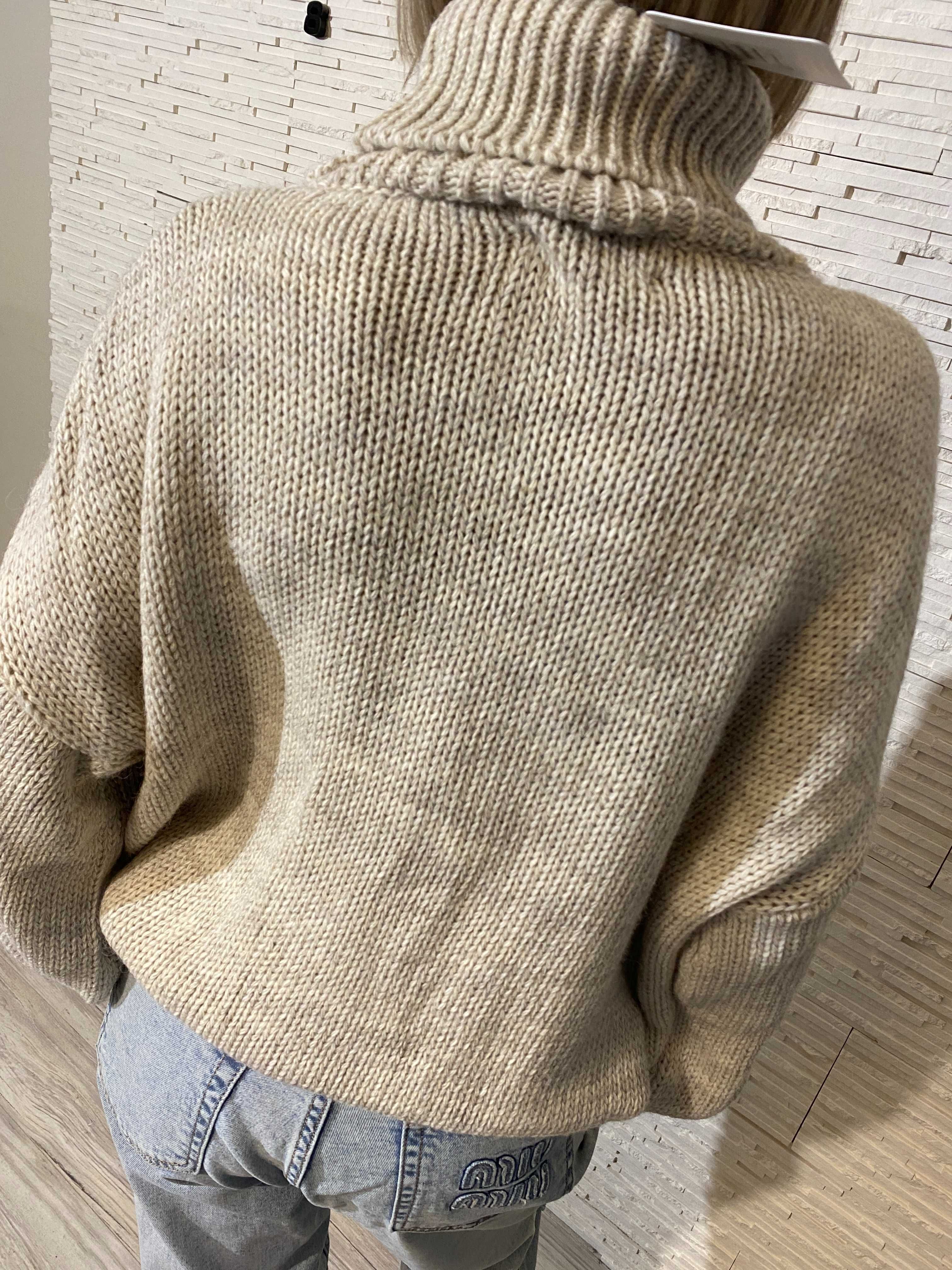 Project runway - lemonada nowy sweter beżowy - golf Uni