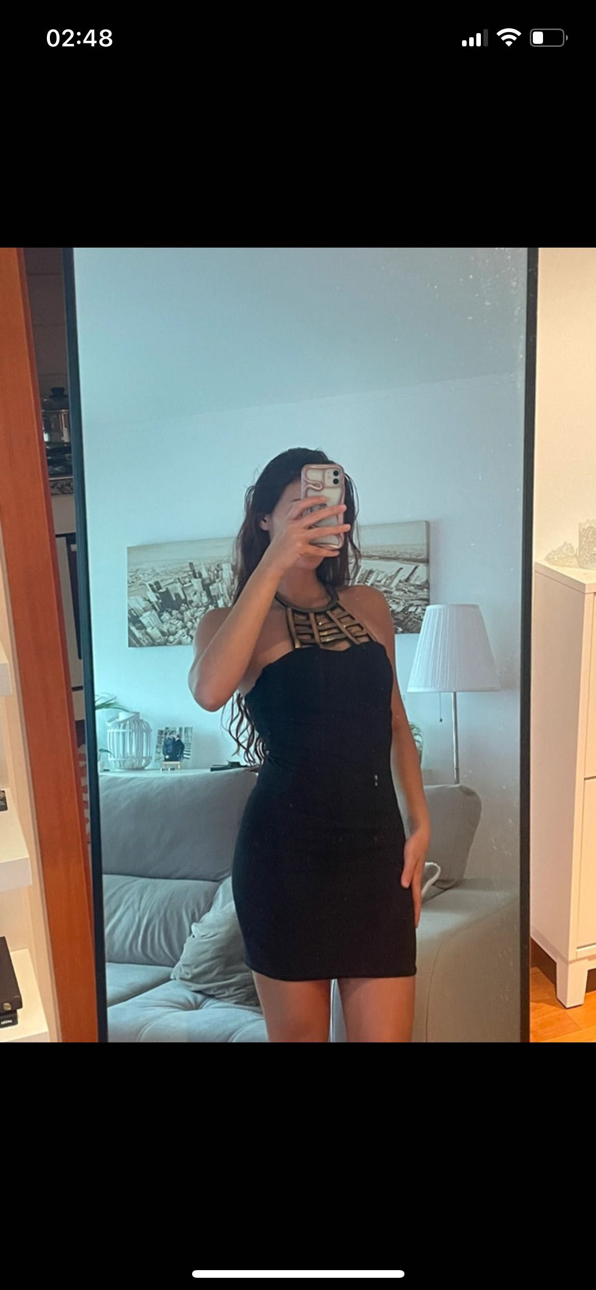 Vestido preto justo curto