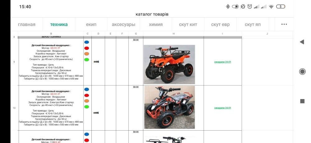 Квадрик Квадрацикл Forte 1000W Квадрік Кватро