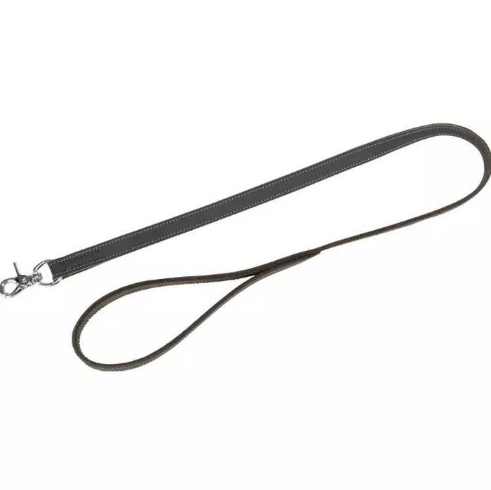 Rustic smycz gruba skóra, szara, L-XL, 1m/25mm