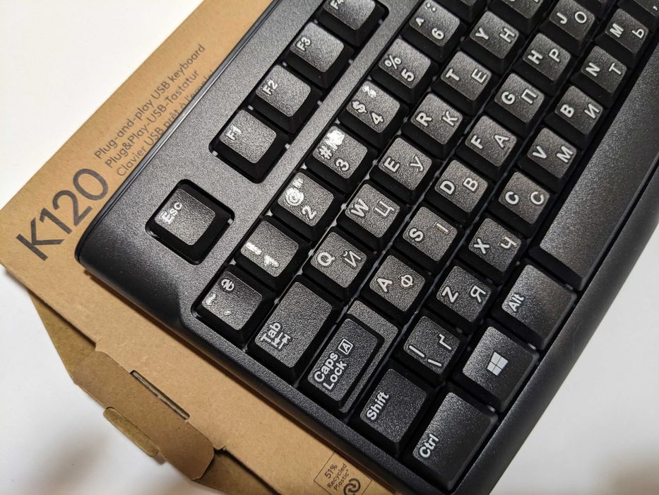 Нова клавіатура укр Logitech K120 ґ клавіша українська розкладка